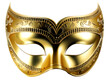 Golden carnival mask, A gold mask on a transparent background, The Golden Carnival Mask's Radiance for Every Celebration  - AI-Generated
