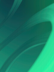 Poster - Pattern of curved green shapes with shiny stripes. Bright abstract background. 3d rendering digital illustration