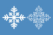 crystal snowflake element isolated icon outline winter vector illustration design