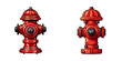 Cartoon fire hydrant. Vector illustration