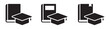 Book and toga graduation icon, vector illustration