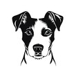 Jack Russell Terrier Icon, Dog Black Silhouette, Puppy Pictogram, Pet Outline, Jack Russell Terrier Symbol