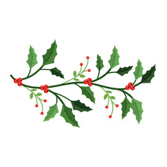 Canvas Print - christmas garland leaves