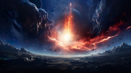 Wall Mural - universe supernovca. colorful universe with colors merging. stars, nebulae, star dust, smoke... crea