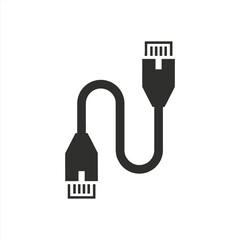 Wall Mural - Looping cable with USB and Micro-USB connectors icon