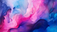 Colorful Pastel Bright Watercolor Clouds Background