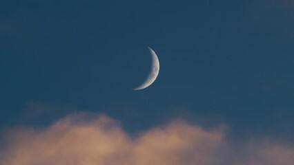 Wall Mural - Romantic moon in the night winter sky
