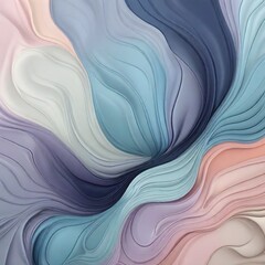 Fototapete - Abstract wavy colorful pastel background.  
