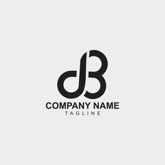 Poster - Elegant BB Letter Linked Monogram Logo Design