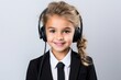 telemarketer child agent and corporate operator concept
