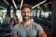 Man smiling in the gym by Generative AI
