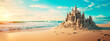 © Яна Ерік Татевосян - Sand castle on the seashore. Generative AI,
