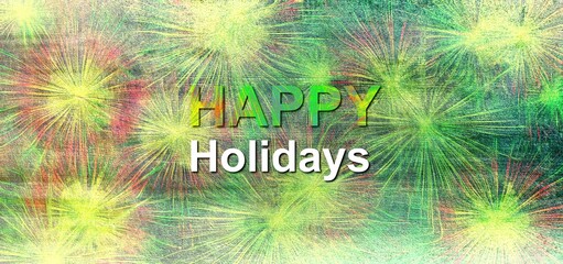 Wall Mural - Happy holidays beautiful and colorful text design