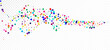 Rainbow Confetti Trendy Vector Wallpaper. Holiday