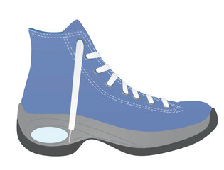 Poster - Blue casual  boot. vector illustration