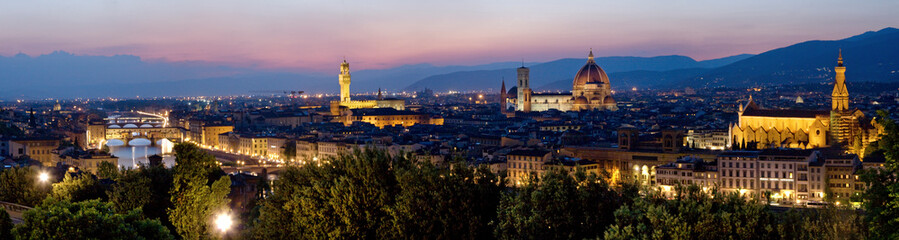 Canvas Print - panorama di firenze al tramonto