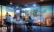 © Chand Abdurrafy - Design an image of a virtual office meeting, with colleagues connecting from different locations through video conferencing technology