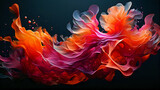 Fototapeta  - Colorful wavy liquid waves, abstract background, modern abstract website landing page. Generative AI