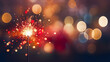 red christmas and new year`s eve bokeh background with sparkler lights