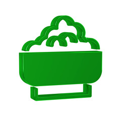 Sticker - Green Rice in a bowl icon isolated on transparent background. Traditional Asian food.