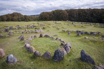 Wall Mural - Viking Burial Site in Lindholm Hoje, Denmark