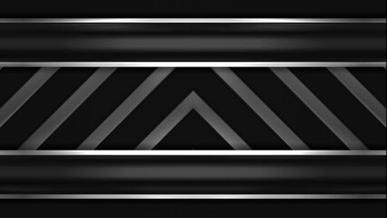 This stock motion graphic  video of 4K Black Metallic Pattern with gentle overlapping curves on seamless loops.