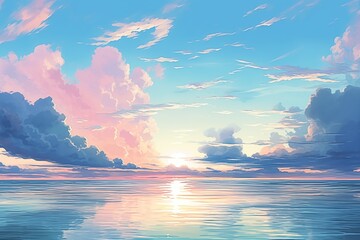 sunset ocean clouds boat header aquamarine windows sunny day clear sky pink ripple