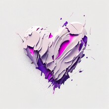 Broken Heart White Surface Purple Checkerboard Background Dynamic Poster Hip Hop Album Cover Offset Printing Technique Upbeat Emote Melting New Song Quake Leading Shaded Perfect