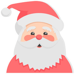 Wall Mural - illustration of santa claus without background