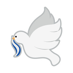 Poster - israel peace dove with flag