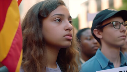 Sticker - Young adults studying outdoors, smiling and looking at camera generated by AI