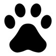 © andinur - Paw black solid glyph icon