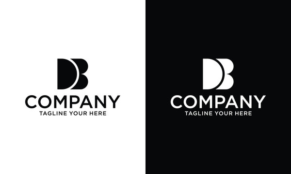 Creative Initial Letter DB Logo. Minimal Business Logo