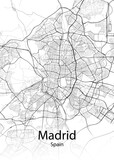 Fototapeta  - Madrid Spain minimalist map