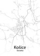 Kosice Slovakia minimalist map