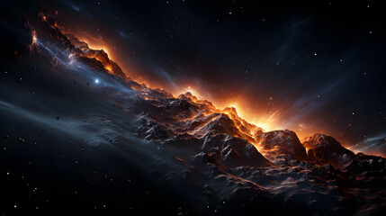 Wall Mural - A brilliant flaming meteor with glowing molten tail streaking across the night sky, isolated on a transparent background for easy onto astronomy photography