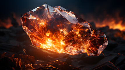 Wall Mural - A brilliant flaming meteor with glowing molten tail streaking across the night sky, isolated on a transparent background for easy onto astronomy photography