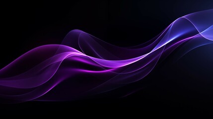 Canvas Print - Minimalist Wallpaper for PC - Vibrant Contrast of Black and Purple Accents