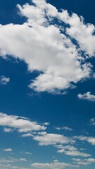 Wall Mural - Time lapse of a clouds and blue sky. No birds, no flicker