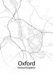 Poster - Oxford United Kingdom minimalist map