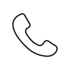 Poster - Telephone icon vector liner flat illustration on white background..eps