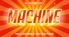 3d Yellow Machine Text Effect, Editable Text Style Template