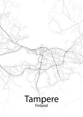 Poster - Tampere Finland minimalist map