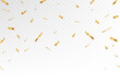 © mukhamad - Confetti explosion on transparent background. Shiny golden paper pieces flying and spreading. slash. vector illustration