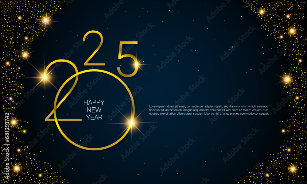2025 Happy New Year Vector Background. Stock Vector Adobe Stock
