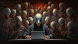 human hacker expert background wallpaper AI generated image