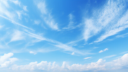 Sticker - background blue sky with light white clouds, abstract view of the sky