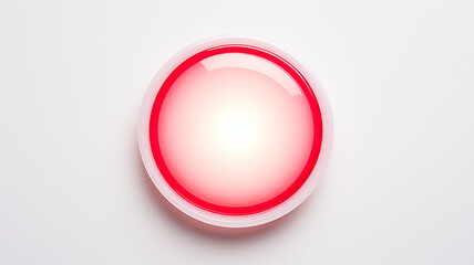 Aufkleber - red light fluorescent button isolated on the background of computer graphics website design