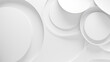 © Nenone - Abstract background with gray circle. White and grey modern transparency circle presentation background.  circles template white design. Object web design. Round shape. Minimal poster.