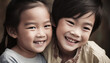 © Jeronimo Ramos - Sibling love, playful laughter, and togetherness in Beijing portrait generated by AI